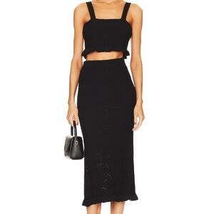 Karina Grimaldi Black Midi Skirt
